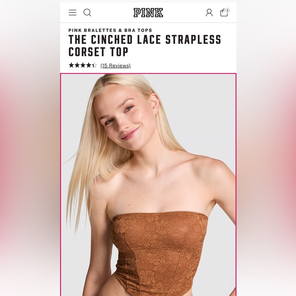 Brand new never worn xs tube corset style lace top